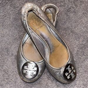 Tory Burch ballet flats silver girls